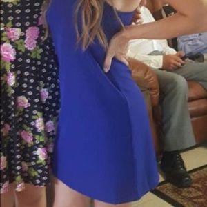 💗(Lulus) Royal Blue Belted Halter Dress - XSMALL